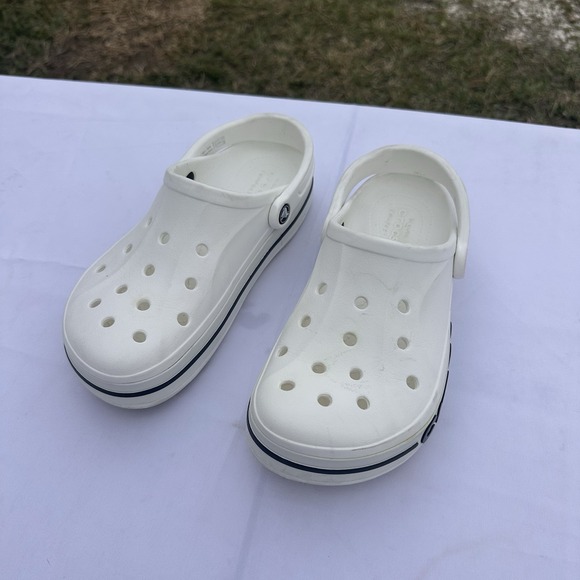 CROCS Bayaband Clogs White Men 8 Women 10 Comfy Walking Streetwear EUC - Picture 6 of 7